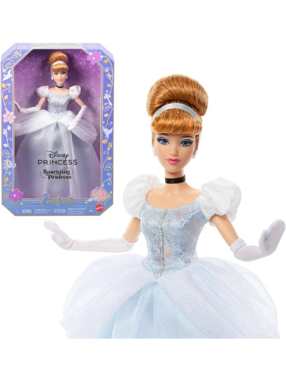 Cinderella Sparkling Fashion Doll | Posable, Removable Dress & Accessories